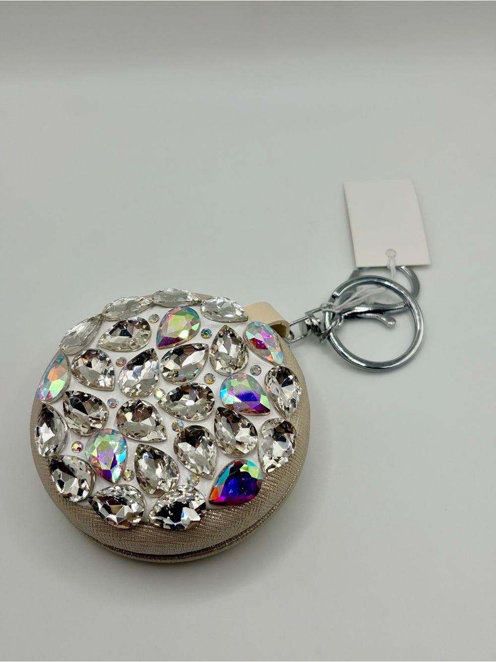 Glam Crystal Jeweled Compact/Keychain